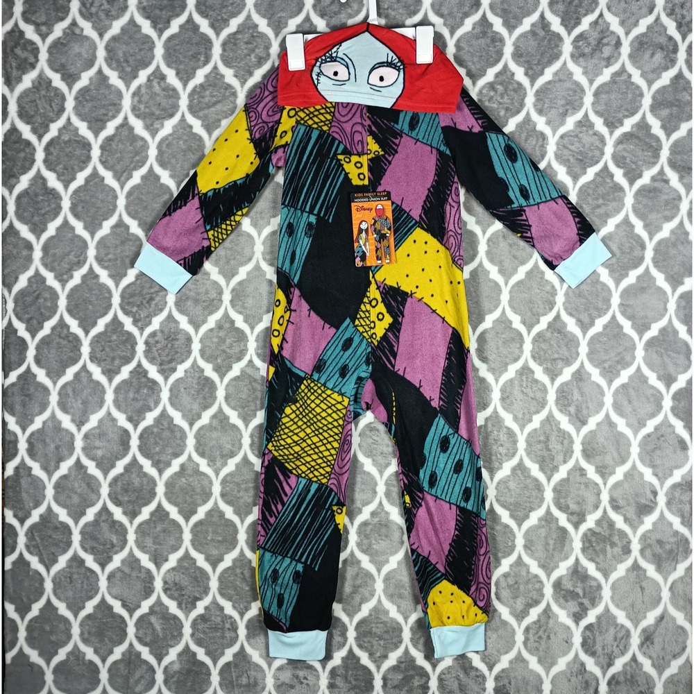 Disney Nightmare Before Christmas Pajamas Girls S 6/6X Hooded Sally Union Suit